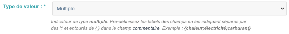 Les labels pré-définis